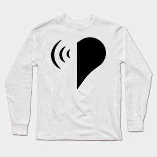 Half-heart radar v.1 (black) Long Sleeve T-Shirt